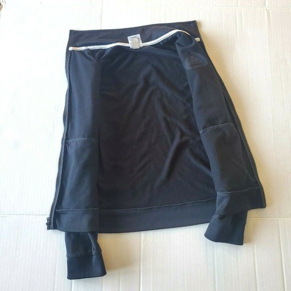 ADIDAS Essentials 3 Stripe Track Jacket Unisex Size 10/12 Black & White Full Zip - Picture 3 of 4